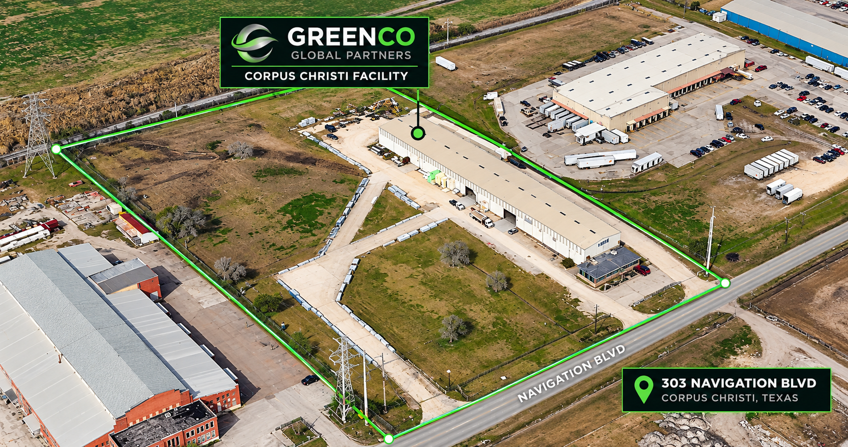 Greenco Corpus Christi Texas facility location